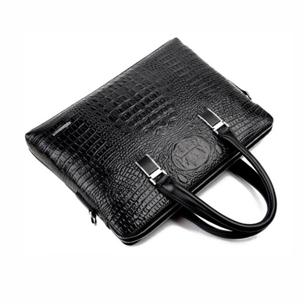 Business Men Handbag Genuine Leather Briefcase Shoulder Laptop Bag (5)