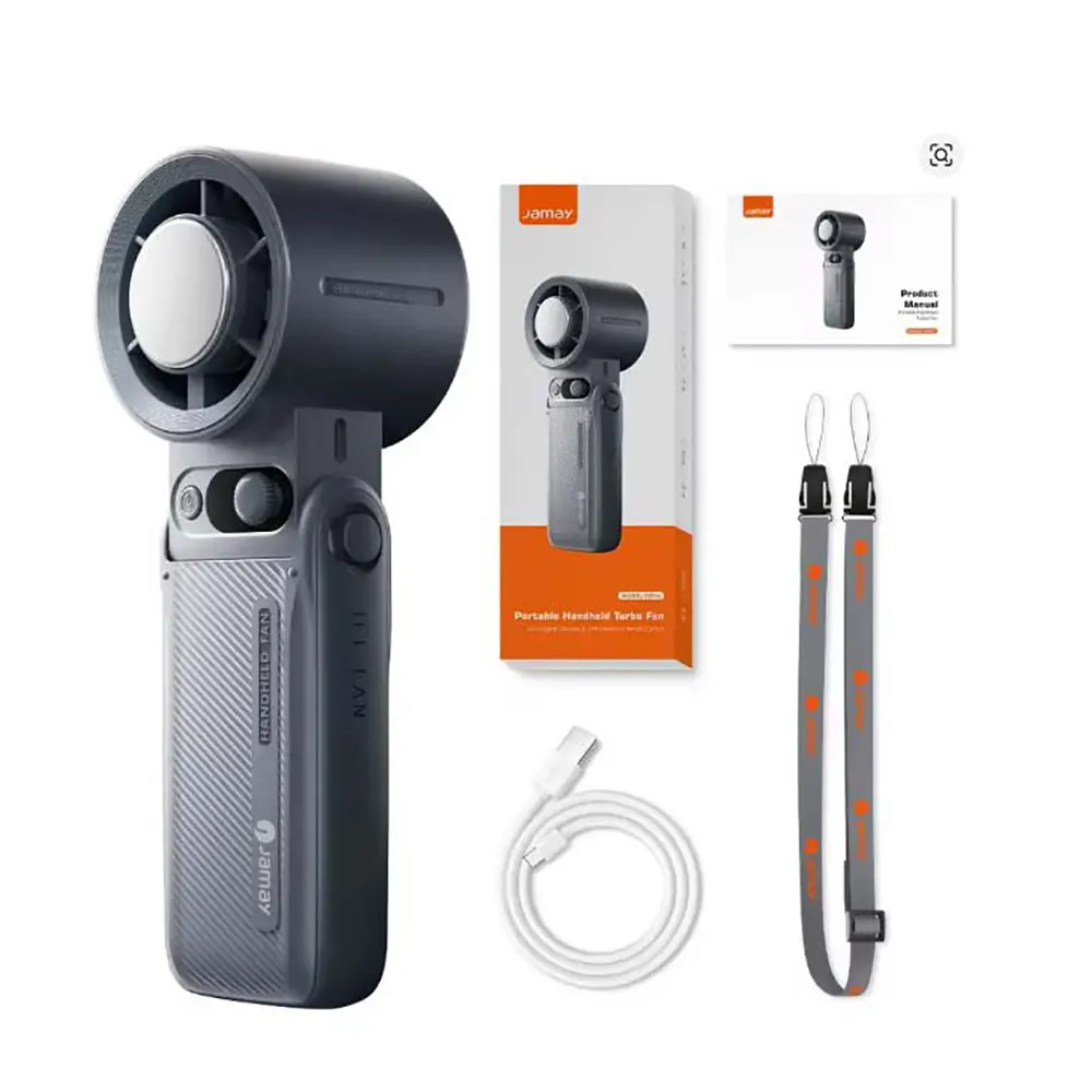 6000mAh Foldable Turbo Handheld Fan with 199-Speed LED Display (1) 6000mAh Foldable Turbo Handheld Fan with 199-Speed LED Display
