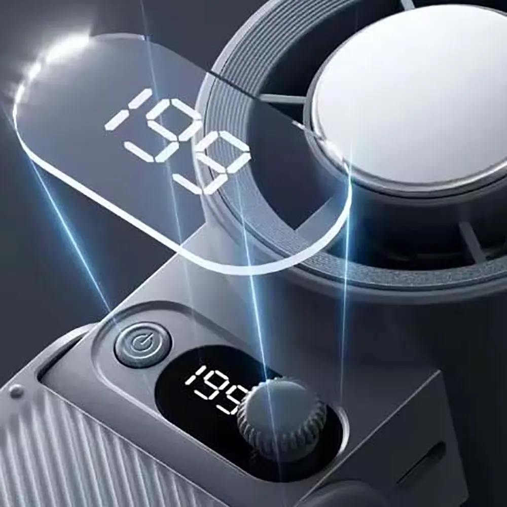 6000mAh Foldable Turbo Handheld Fan with 199-Speed LED Display (5) 6000mAh Foldable Turbo Handheld Fan with 199-Speed LED Display