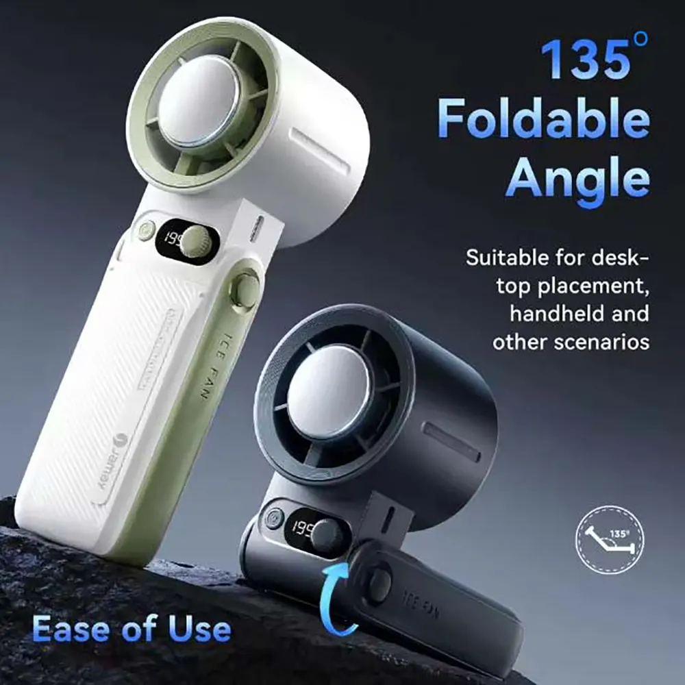 6000mAh Foldable Turbo Handheld Fan with 199-Speed LED Display (7) 6000mAh Foldable Turbo Handheld Fan with 199-Speed LED Display