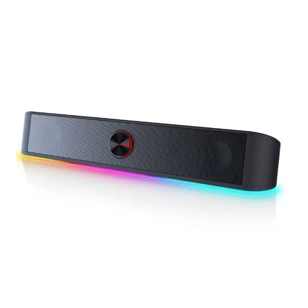 GS560 Adiemus RGB USB Desktop Soundbar 2.0 Channel Computer Speaker Dynamic Lighting (1) GS560 Adiemus RGB USB Desktop Soundbar 2.0 Channel Computer Speaker Dynamic Lighting