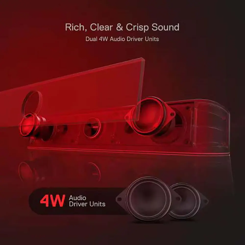 GS560 Adiemus RGB USB Desktop Soundbar 2.0 Channel Computer Speaker Dynamic Lighting (3) GS560 Adiemus RGB USB Desktop Soundbar 2.0 Channel Computer Speaker Dynamic Lighting