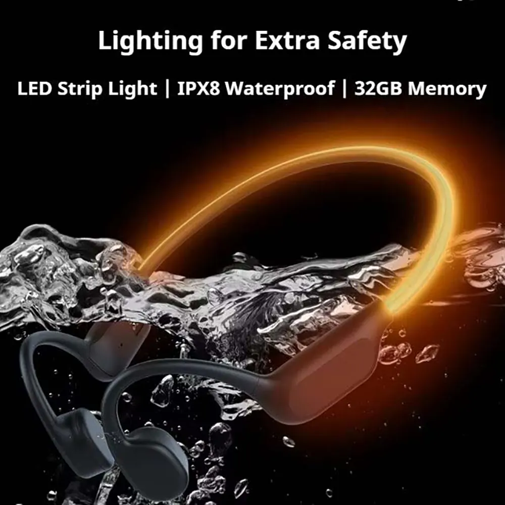 Sports Swimming Bone Conduction Headphones Bluetooth 6.0 IPX8 Waterproof Earphones 32GB MP3 (2) Sports Swimming Bone Conduction Headphones Bluetooth 6.0 IPX8 Waterproof Earphones 32GB MP3