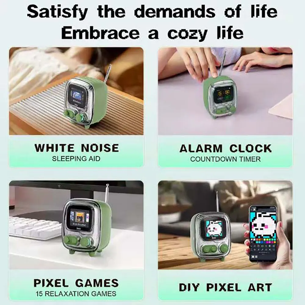 T-tiivoo-2 Mini Retro White Noise Bluetooth Speaker Portable Vintage Sleep Aid Device (4) T-tiivoo-2 Mini Retro White Noise Bluetooth Speaker Portable Vintage Sleep Aid Device