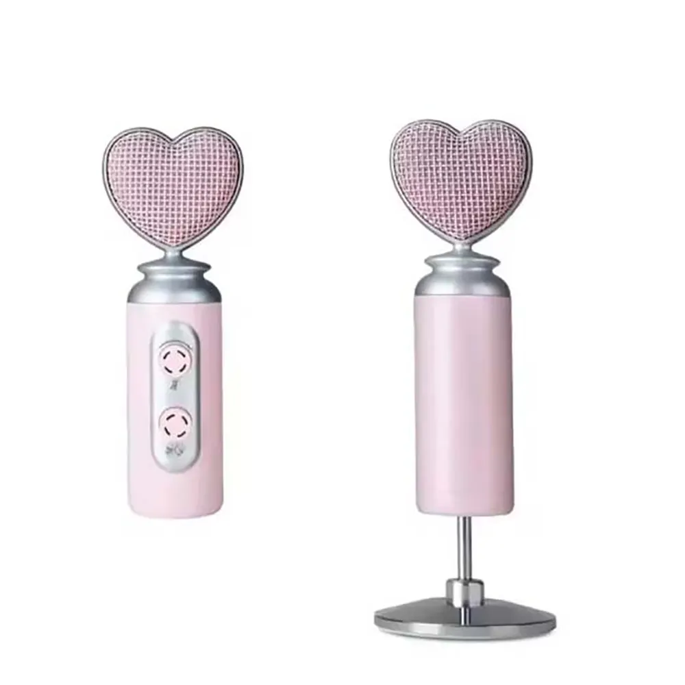 USB-C Noise Reduction Condenser Microphone For Mobile PC Live Streaming Pink Kit (1) USB-C Noise Reduction Condenser Microphone For Mobile PC Live Streaming Pink Kit