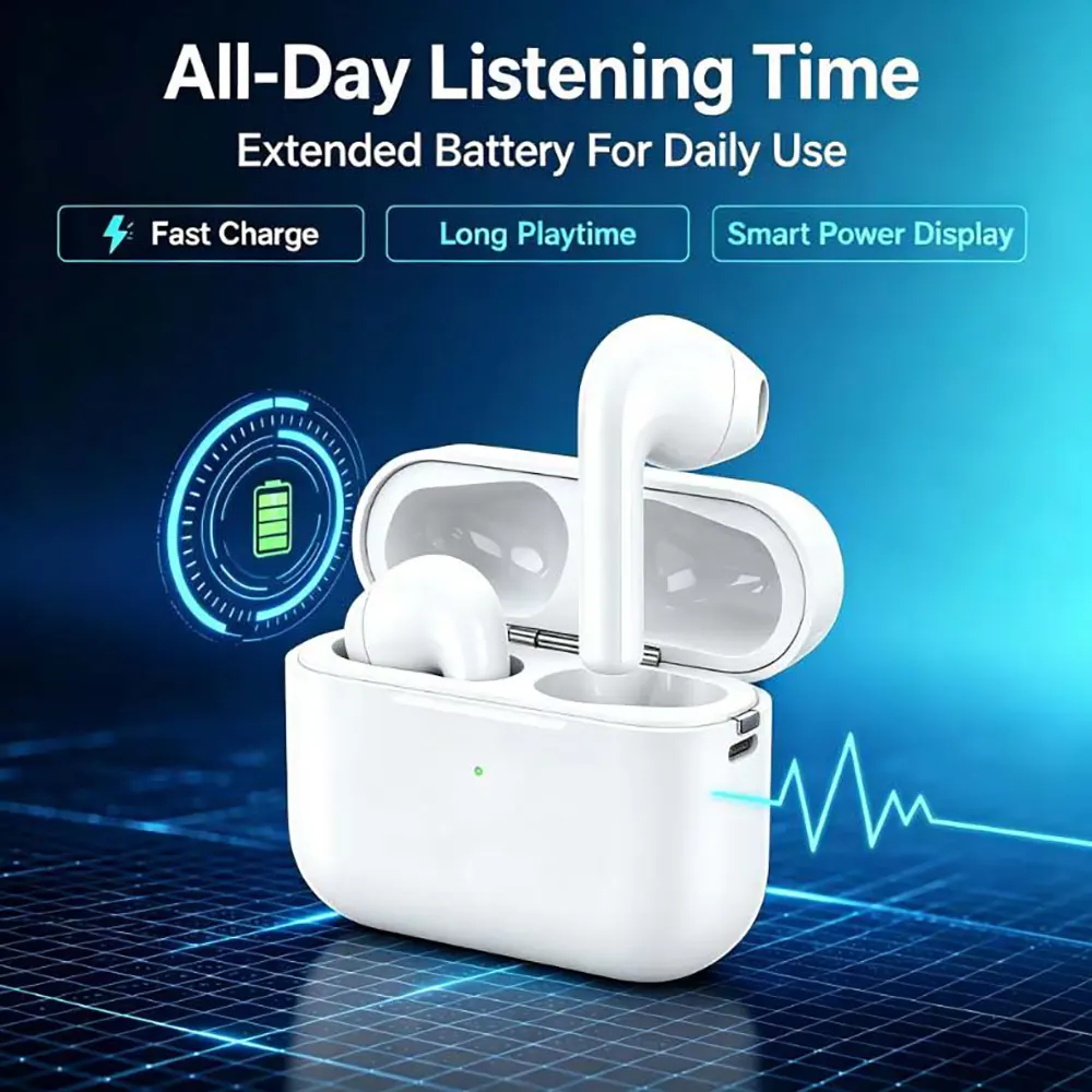 Wireless Heart Rate Monitor TWS Earbuds Noise Cancelling Bluetooth Sport Earphones (5) Wireless Heart Rate Monitor TWS Earbuds Noise Cancelling Bluetooth Sport Earphones