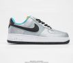 Nike Unisex Air Force 1 Lowtop Casual Shoes-Silver